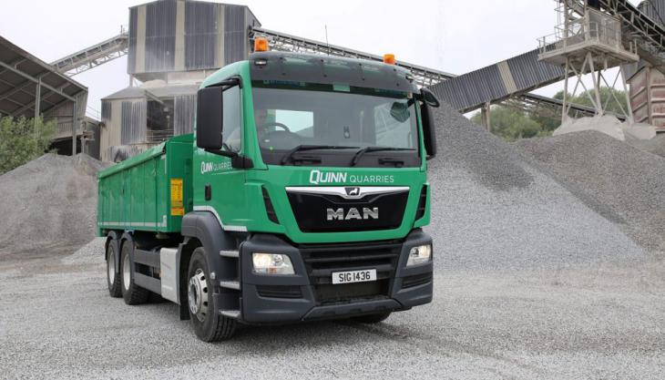 Quinn's fleet-replenishment programme continues with 14 new Mercedes mountain lorries Mercedes-Benz lorry