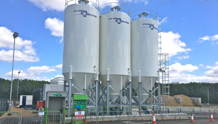 One of Mick George's on-site concrete plants Concrete plants