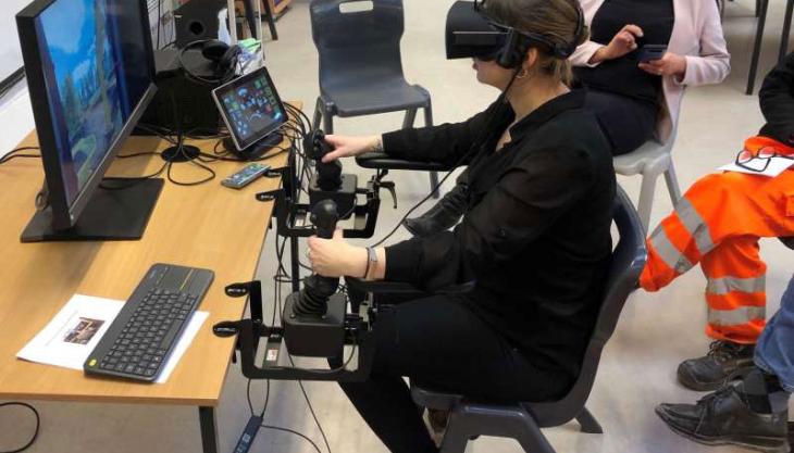 Virtual-reality simulator training at Wainwrights VR simulator