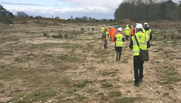 Binnegar Quarry hosts NAM visit to look at species conservation through minerals restoration Binnegar Quarry visit