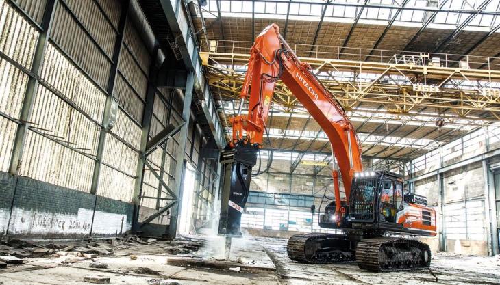 The new Hitachi FXJ 375 hydraulic breaker Hitachi FXJ 375 hydraulic breaker
