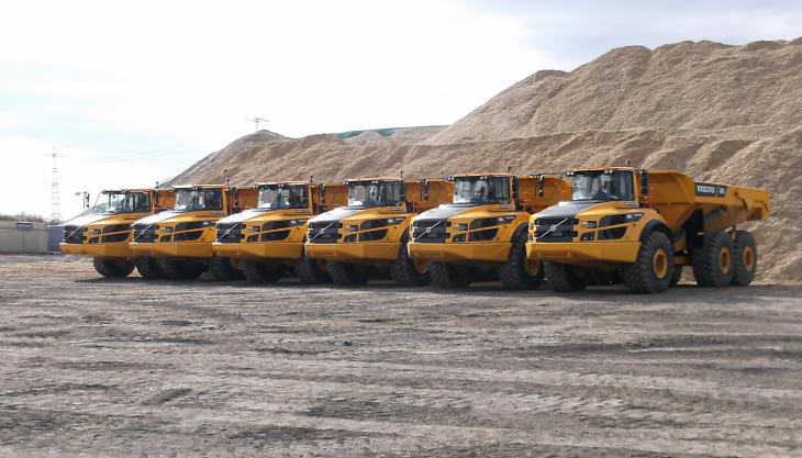 New Volvo ADTs for Stevens Equipment Rental 