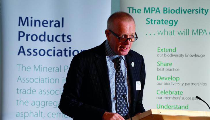Nigel Jackson speaking at the launch of the upgraded MPA Biodiversity Strategy in 2020 Nigel Jackson