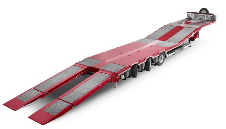 Nooteboom three-axle semi low-loader trailer