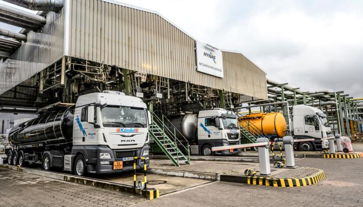 Nynas commence bitumen deliveries from Harburg Nynas truck loading facility