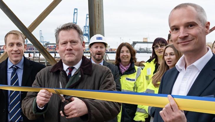 Official opening of the new dry discharge system at Northfleet Wharf CEMEX