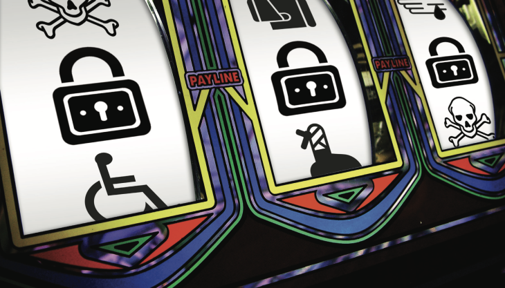 One padlock, one key, one chance Fruit machine