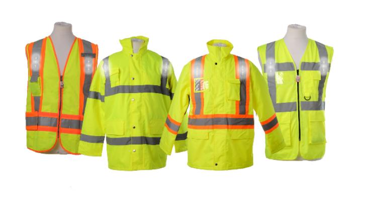 Intelligent clothing that lights up to prevent collisions Proximity-warning jackets