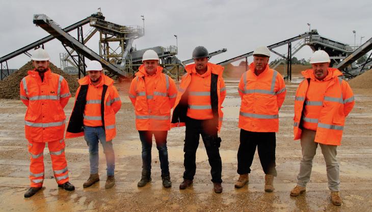 Land Logic Ltd have opened a new sand and gravel operation at Pasture House Farm Quarry, near Peterborough Land Logic team