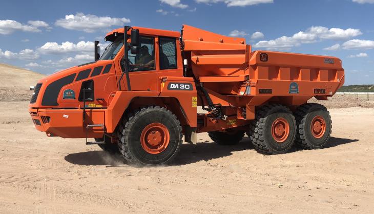 Doosan ADT with PHIL rear-eject body PHIL rear-eject body