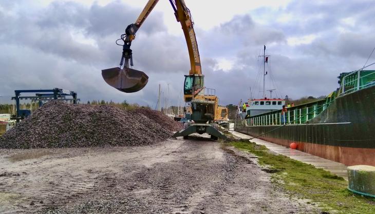 Shipment of Welsh Slate aggregate from Port Penrhyn, Bangor Welsh Slate