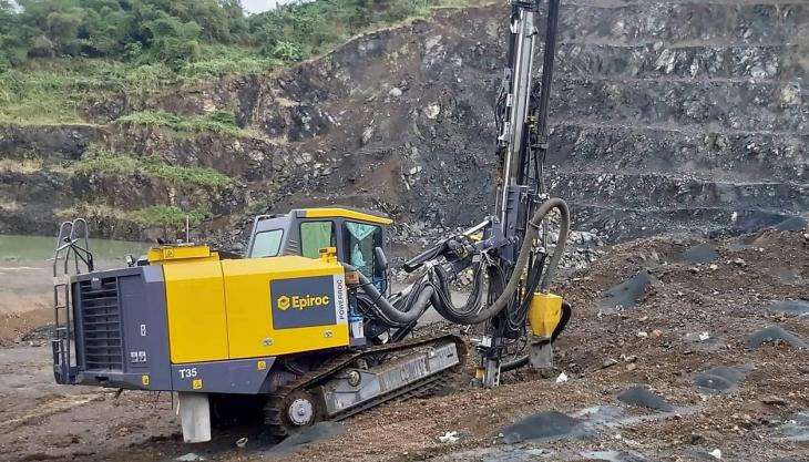 The PowerROC T35 from Epiroc PowerROC T35 drill rig