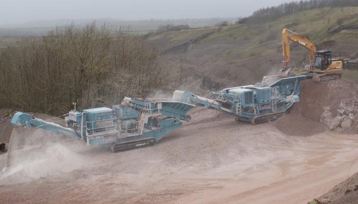 Powerscreen mobile crushing plant