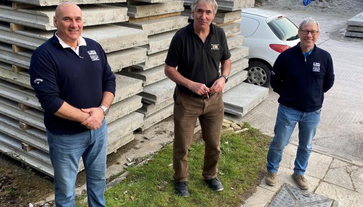L-R: Len Wright, managing director of LGW Group; Matthew Vallance, managing director of Mexboro Concrete; and Gordon Ogden, director of LGW Group LGW Group acquire Mexboro Concrete