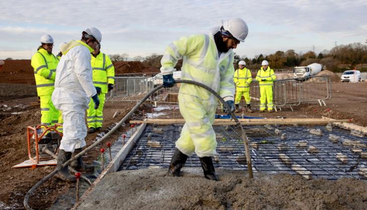 Preparing the basalt rebar and low-carbon concrete for the trial Paving the way for net-zero roads