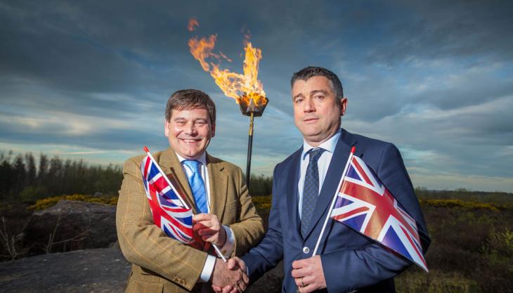 Aggregate Industries light a beacon for The Queen Queen's 90th birthday beacon