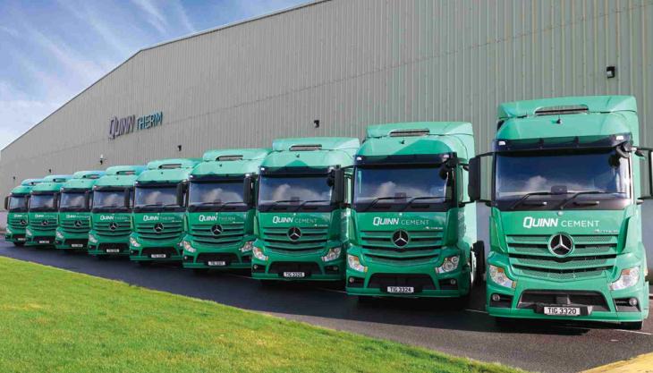 Twelve new Mercedes-Benz tractor units for Quinn Building Products Mercedes-Benz tractor units