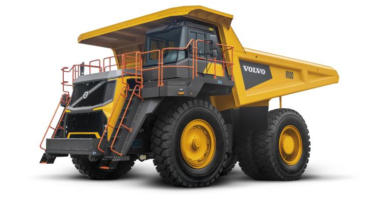 The R100 rigid hauler from Volvo CE is now equipped with a Stage V/Tier 4 Final certified engine for use in the world's strictest emissions regulated markets Volvo R100 rigid hauler