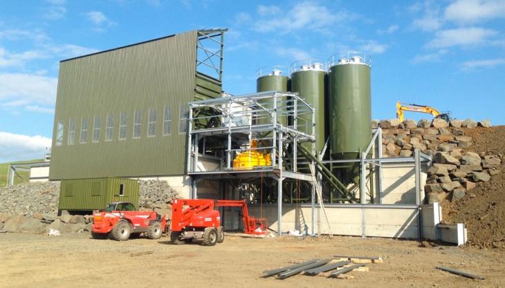 Rapid batching plant under construction at Goathill Quarry Concrete batching plant