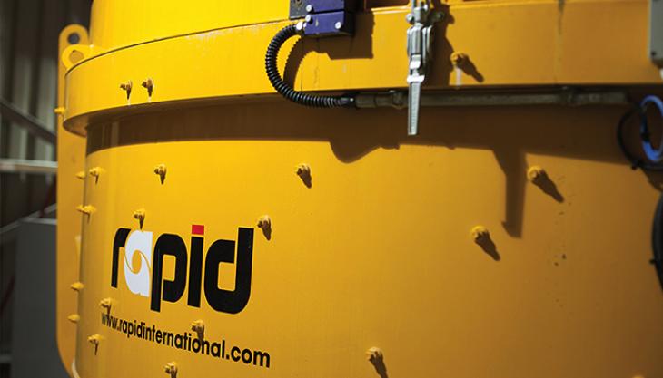 Rapid pan mixer number five for MixIt Ltd Rapid pan mixer