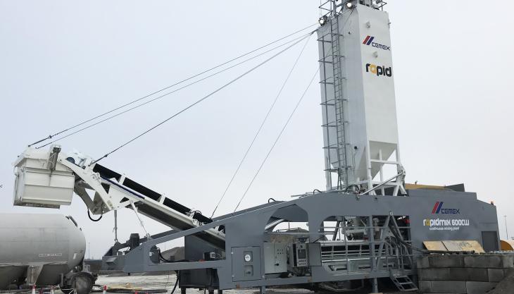 CEMEX UK's new Rapidmix 600CW mobile continuous concrete mixing plant Rapidmix 600CW mobile concrete mixing plant