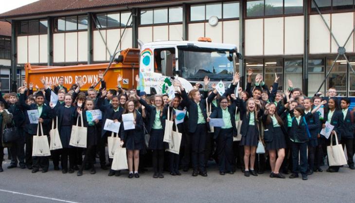 Schoolchildren create truck designs for Raymond Brown