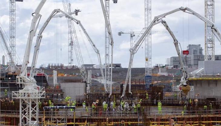 Record continuous concrete pour at Hinkley Point C