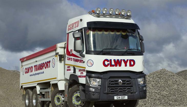 Renault Range C460 8x4 unit for Clwyd Transport Services Renault Range C460 8x4 unit