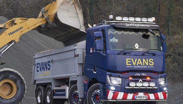 Evans Aggregates have added two Range C460 8x4 tippers with Bulkrite insulated bodies to their line-up Renault Range C460 8x4 tipper