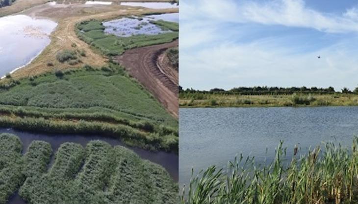 Joint winners of the MPA Restoration Awards 2019: Aggregate Industries for Ripon City Quarry (left) and Tarmac for Broom Quarry (right) Ripon City Quarry and Broom Quarry