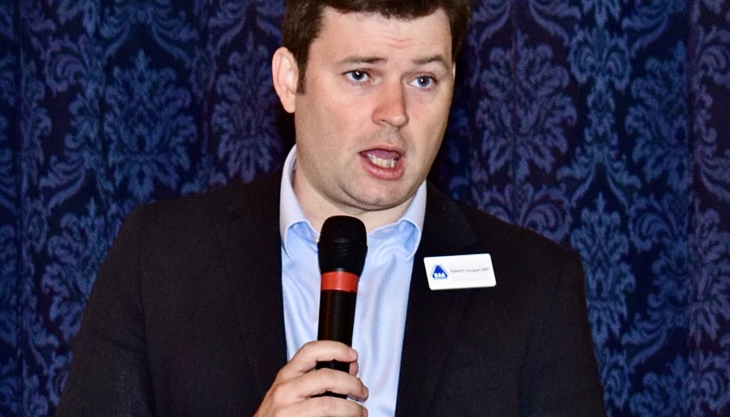 Robert Largan MP speaking at the BAA Annual Meeting in Buxton Robert Largan MP