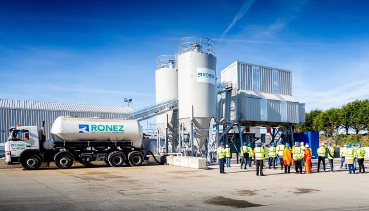 Ronez's new ready-mixed concrete plant at St John, Jersey Ready-mixed concrete plant