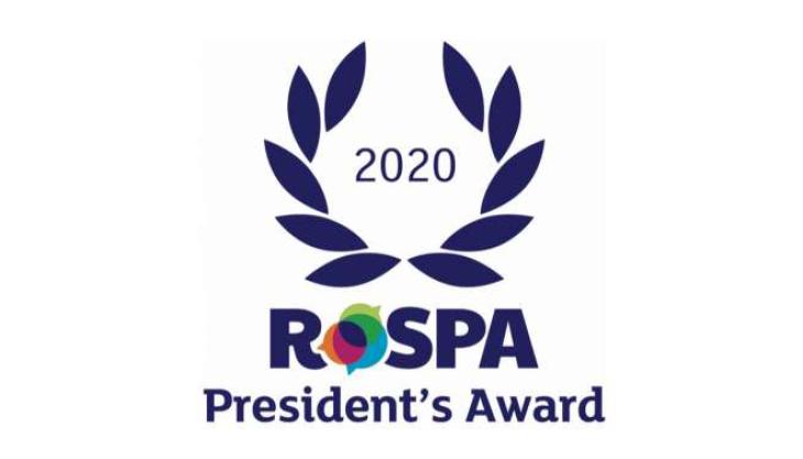 RoSPA President's Award 2020 for Fortis IBA RoSPA President's Award 2020