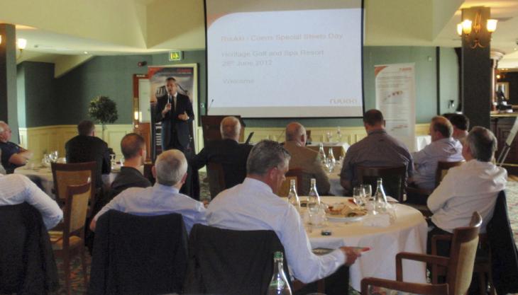 Tony Harris, country manager UK and Ireland Ruukki special steel day event