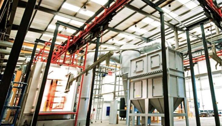 Sandvik's new shot-blasting facility at Ballygawley Shot-blasting facility