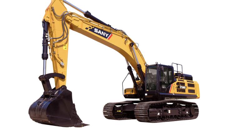 The SANY SY500H will be on demonstration at the quarry face throughout the show SANY SY500H excavator