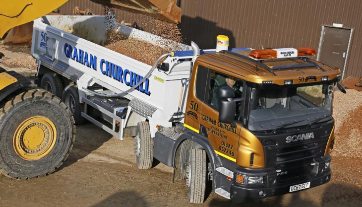 Scania tipper with Charlton Superlite body