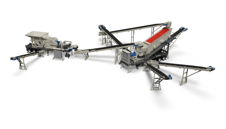 Terex MPS WJ3042 and WC1150S in multi-plant configuration Terex MPS containerized plant