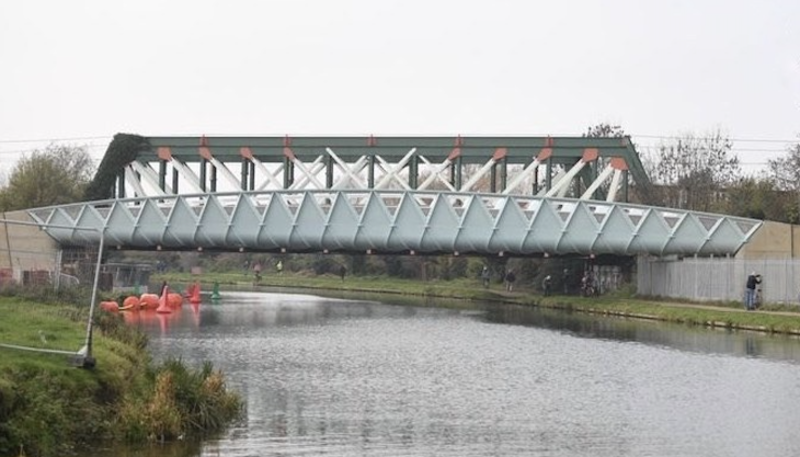 The new Abbey Chesterton Bridge, part of the Chisholm Trail in Cambridge Abbey Chesterton Bridge