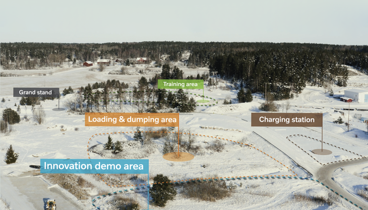 Volvo CE are building a new test & demo centre area at their Customer Centre in Eskilstuna, Sweden Volvo CE test and demo area