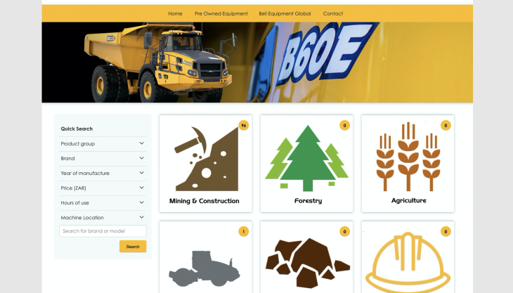 Bell pre-owned equipment website