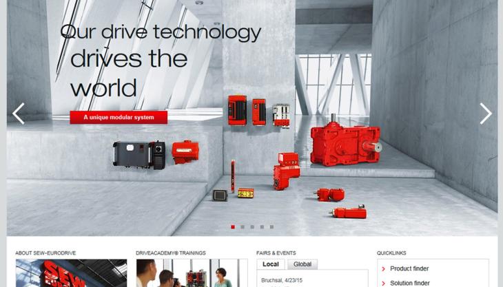 SEW-Eurodrive website SEW-Eurodrive website