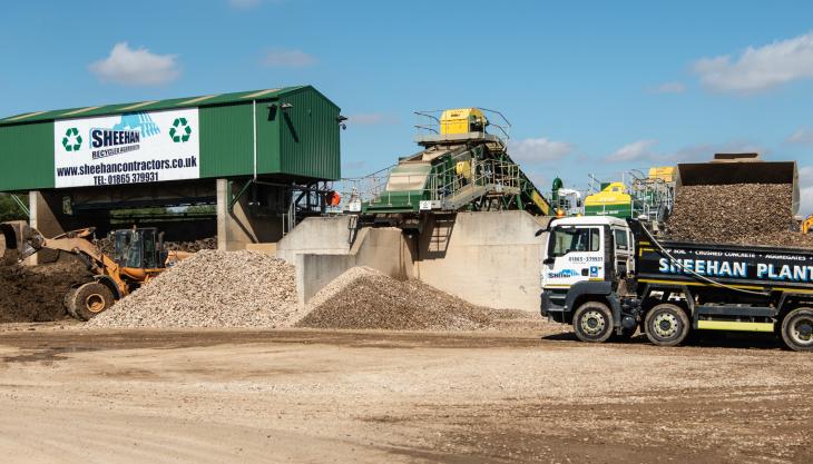 Sheehan’s advanced CDE waste-recycling facility at Stanton Harcourt, in Oxfordshire Sheehan waste recycling facility