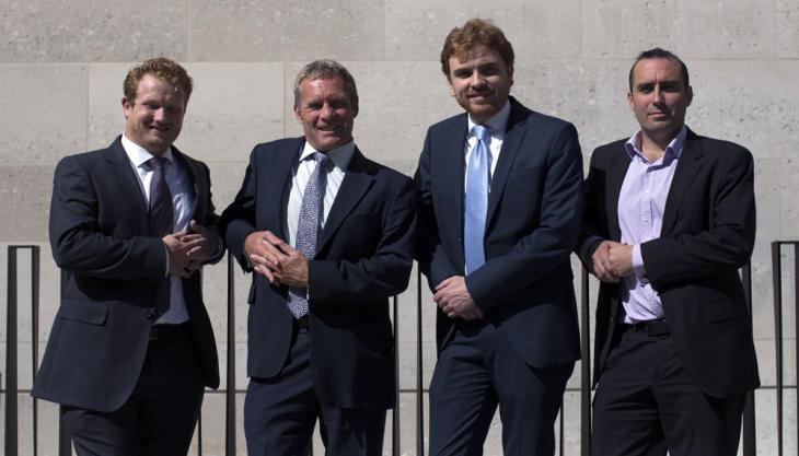 Part of the SigmaRoc team (L–R): Charles Trigg, technical director; David Barrett, executive chairman; Max Vermorken, chief executive officer; and Dominic Traynor, non-executive director SigmaRoc team