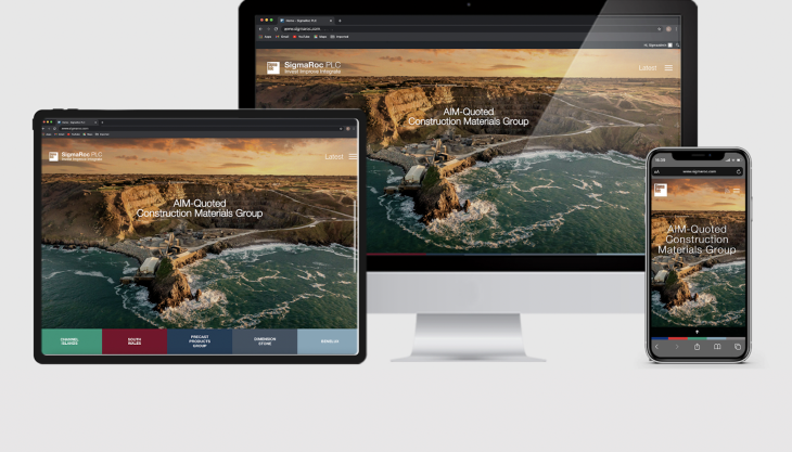 SigmaRoc have redesigned and restructured their website SigmaRoc website