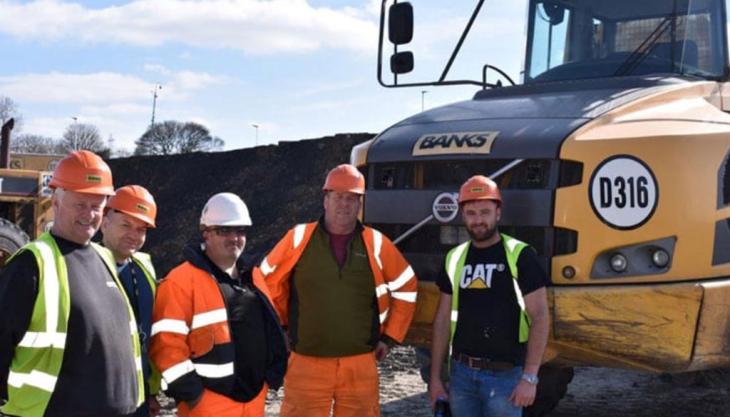 L-R: Alan Hodgen, Robert McNiven, Mick Gray, David Collinson and Stu Thompson SIM Academy training at Banks Mining