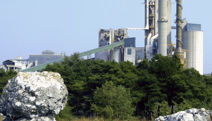 HeidelbergCement's Slite cement plant on the Swedish island of Gotland Slite cement plant