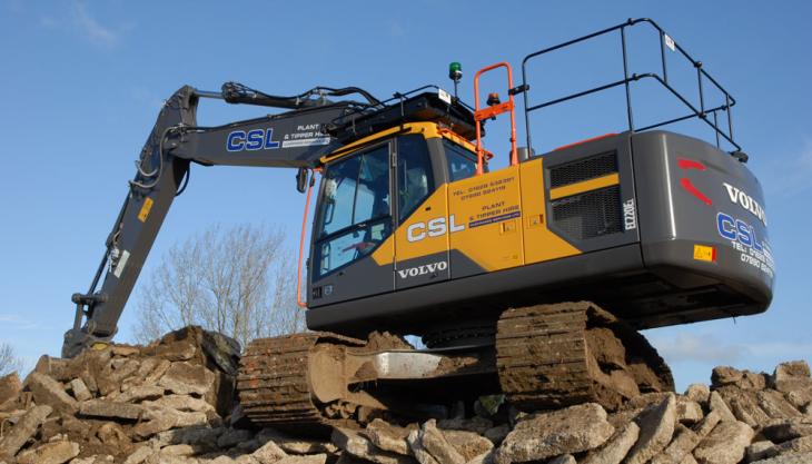 Volvo EC220E excavator for Clearance Services Volvo EC220E excavator