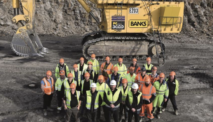 Some of the members of the Bradley surface mine team Bradley workers