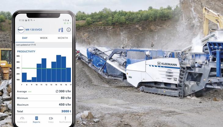 SPECTIVE CONNECT is now available for the Mobirex MR 110/130(i) EVO2 impact crushers and includes new functions Kleemann
